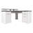 59" Modern Fluted L-Shaped Chargeable Desk With Cabinet And Drawer