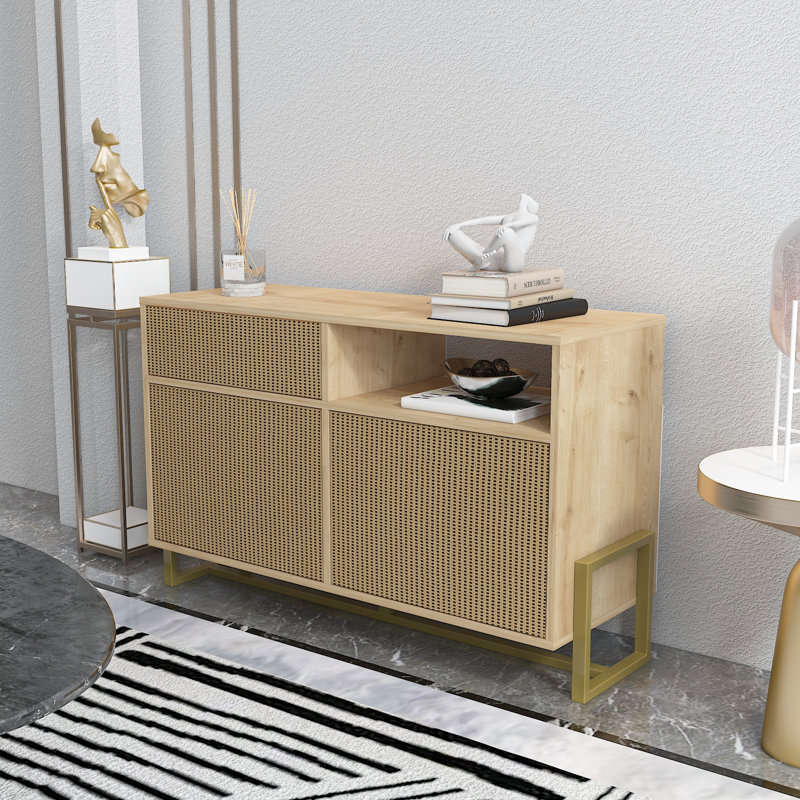 Nenzel 120cm Wide, Sapphire Oak/Rattan Pattern