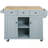Kitchen Island with Drop Leaf, storage racks and 3 Drawers-72828583