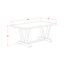 L'ensemble de table de salle à manger 7 pièces comprend une table de cuisine en ciment et 6 chaises rembourrées en lin bleu ciel avec dossier haut - Lin brossé blanc.-726554554-726554552