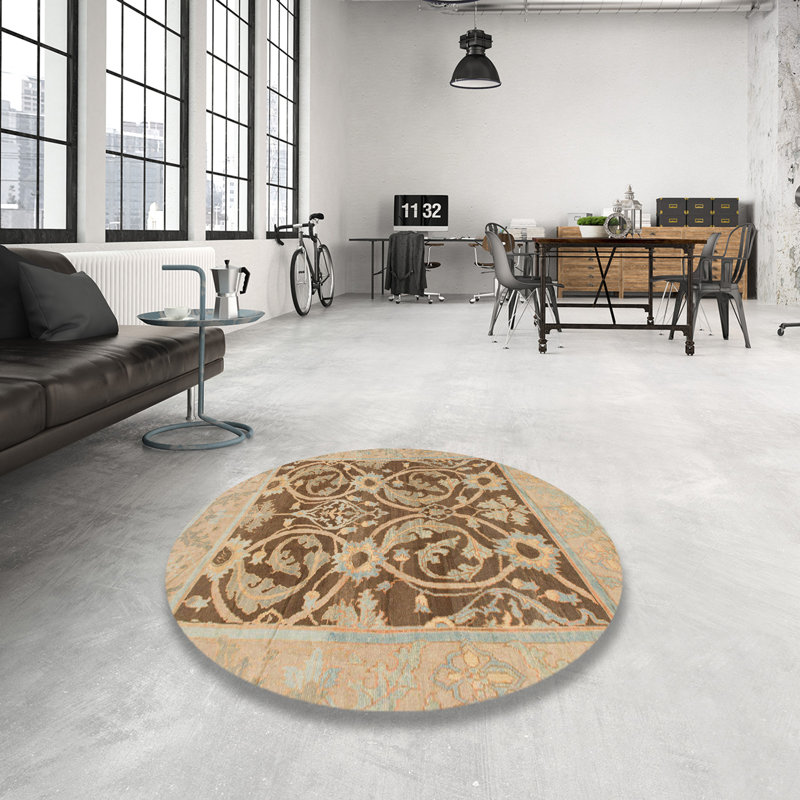 Tapis abstrait moderne 1209, Rond 5 pi