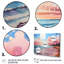 Peach Beach Landscape - ensemble de salon d'art mural nautique et de plage-446020197