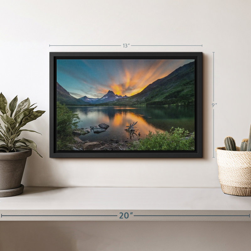 Impression sur toile Swiftcurant Sunset Lake, H 9 po x l 13 po