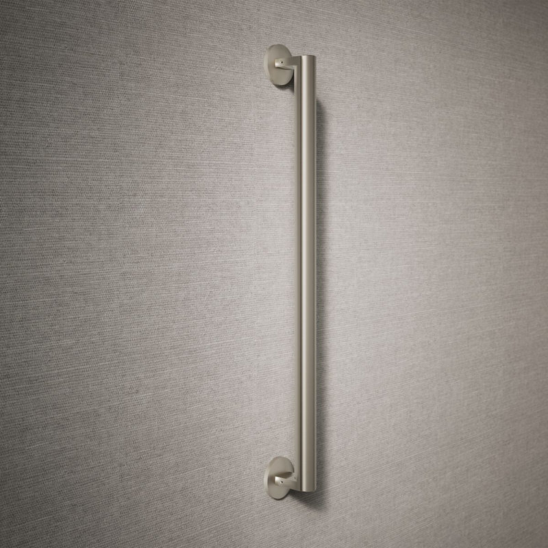 Components In Grab Bar, Vibrant Brushed Nickel, 24" W