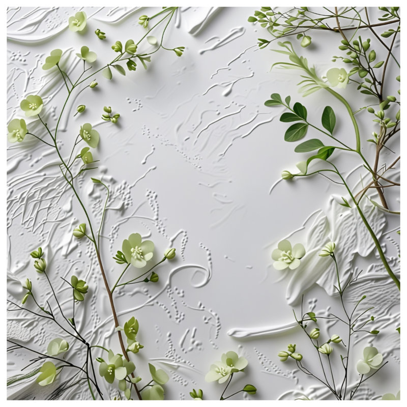 Édredon de verdure à motif floral minimaliste, Lit simple