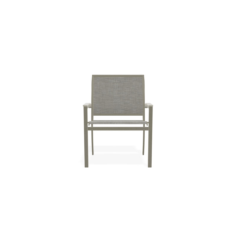 Chaise de café empilable en aluminium Bazza, Burke, Tempête