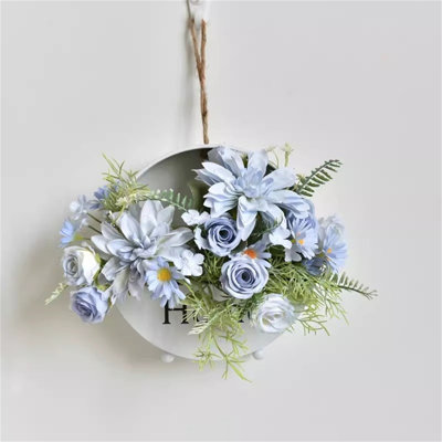 Couronne de linteau artificielle à fleurs séchées