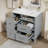 Sophisticated Bathroom Vanity with Innovative Drawer Design and Ample Storage-1043147430
