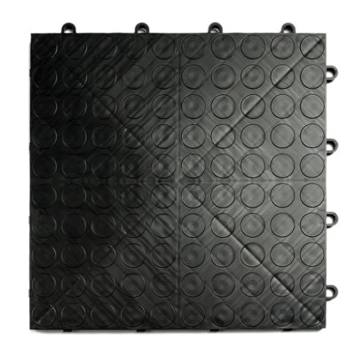 GarageDeck Coin Pattern, Durable Copolymer Interlocking Modular Non-Slip Garage Flooring Tile
