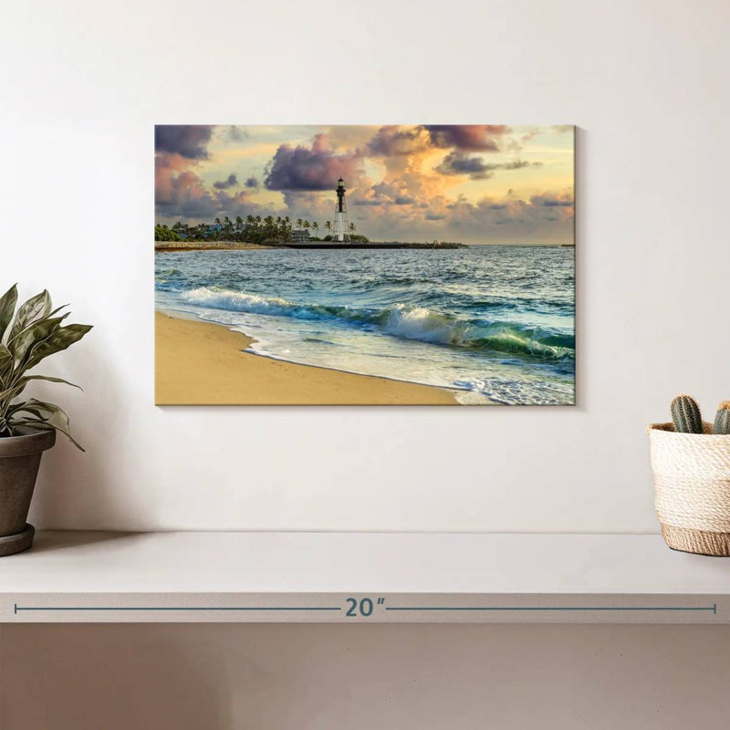 Gillard Hillsboro Beach au lever du soleil en Floride, H 8 po x l 12 po