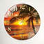 Horloge murale décorative moderne en verre Sunset Palm-1299304468