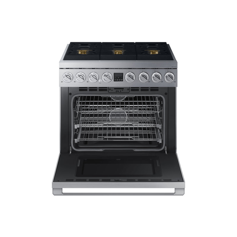 36" Pro-Range 6 Burners, Transitional, Silver, NG/LP, Natural Gas/Liquid Propane