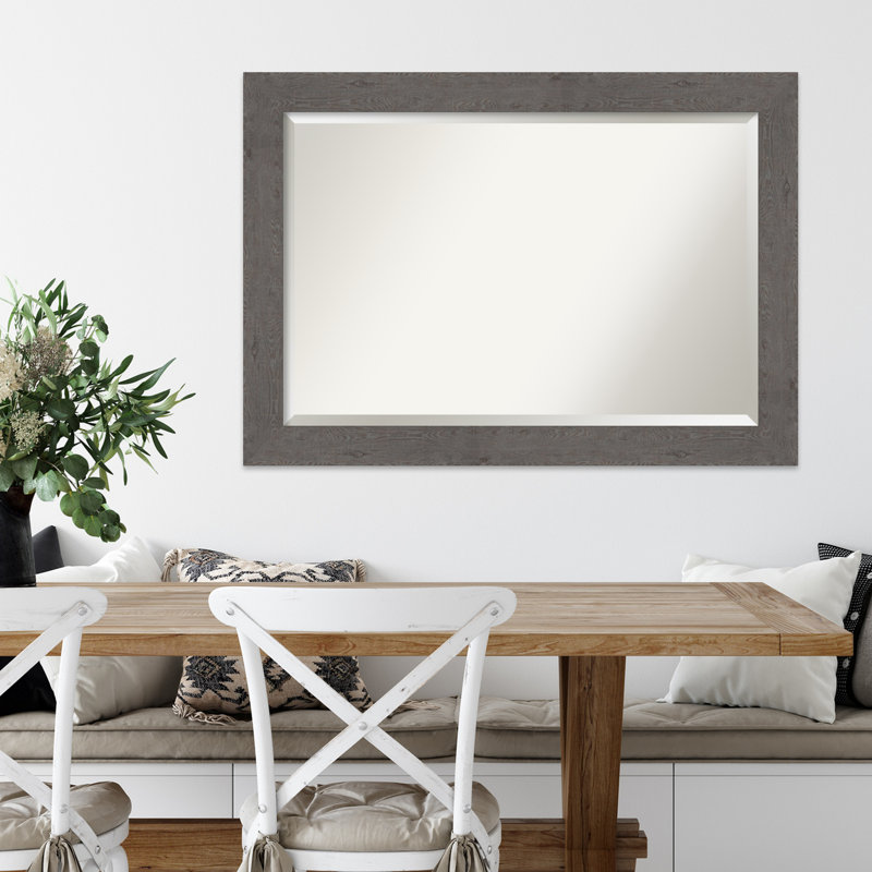 Alissone Flat Wall Mirror, Gray, 29.5" x 41.5"