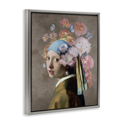 «Classic Portrait with Flowers Floater» par Reinders