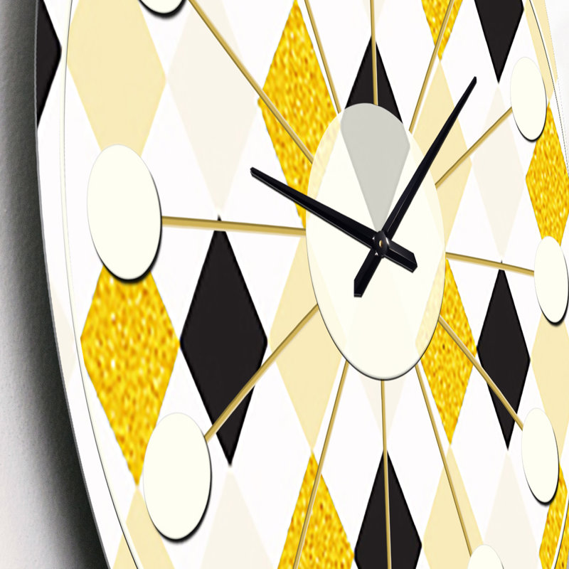 Gold Chic Design II - horloge murale moderne Mid-Century, Petit