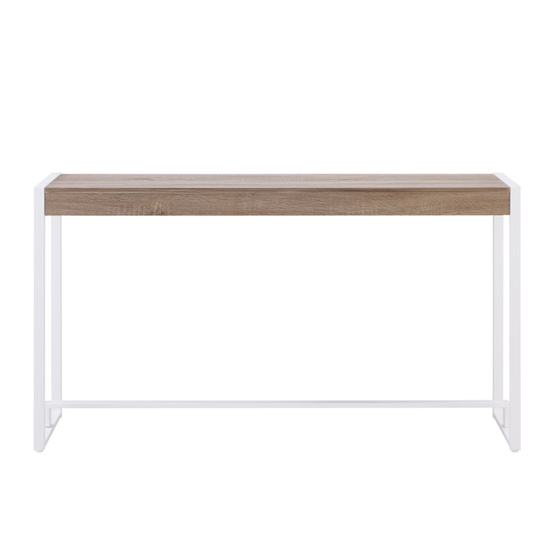 Hermosillo 54'' Console Table, White, Mocha Gray