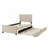 Velvet Upholstered Platform Bed with Trundle-106492948-112511388