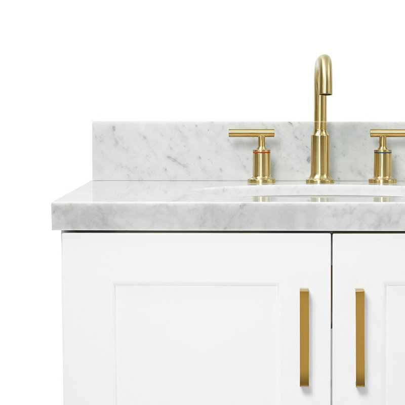 73 IN.  Single Bathroom Vanity, Rectangular, White,  White Quartz