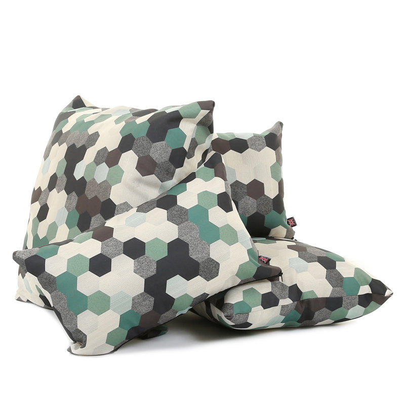 Altha Geometric Square Throw Cushion, Blue, Rectangle, 30" W x 50" L