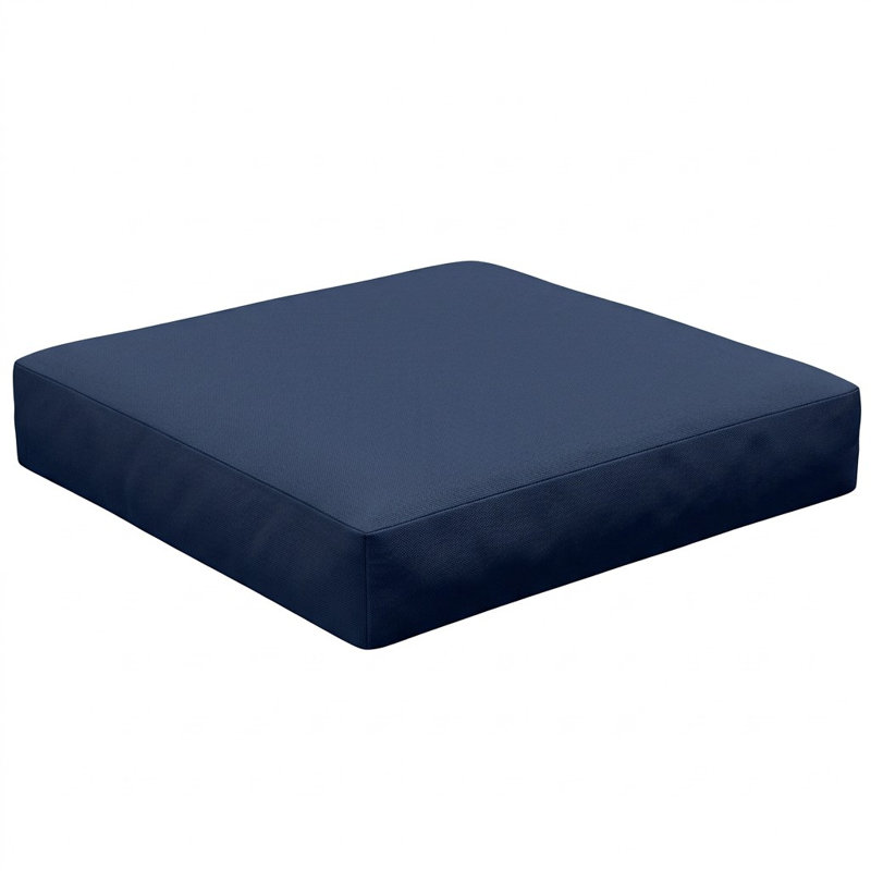 Sunbrella Outdoor Solid Knife Edge Deep Seating Cushion, 23.5 in W x 23 in D x 5 in H, Sunbrella - Canvas Navy
