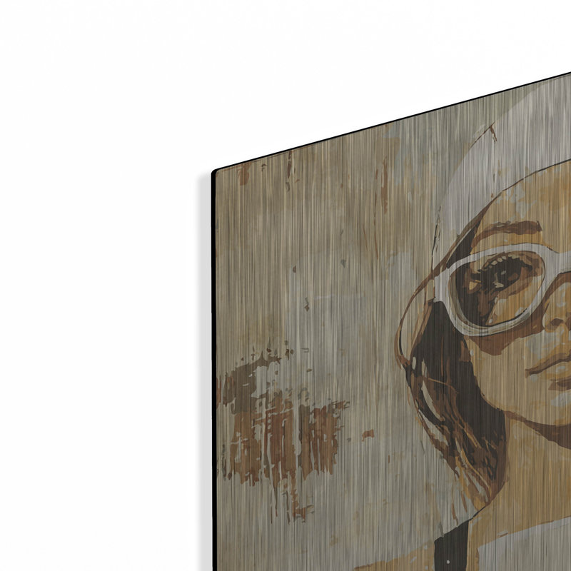 Art mural en métal luxueux «Natation tasse» par Layla Oz, 24 po x 24 po, H 24 po x l 24 po
