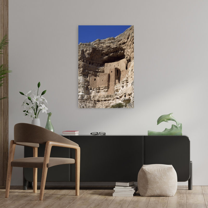 Low angle view of ruins on a cliff Montezuma Castle Verde Valley Yavapai County Arizona USA 1 Piece Wrapped Canvas Wall Art