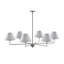 Lustre 6 lumières avec abat-jour Mid-Century-1135355391
