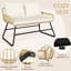 Ensemble de conversation pour 4 personnes avec table basse, causeuse et 2 chaises de conversation-110199903