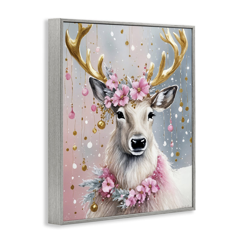 Reproduction d'art giclée encadrée rose par Festz, H 30 po x l 24 po, Estampe numérique Farmhouse