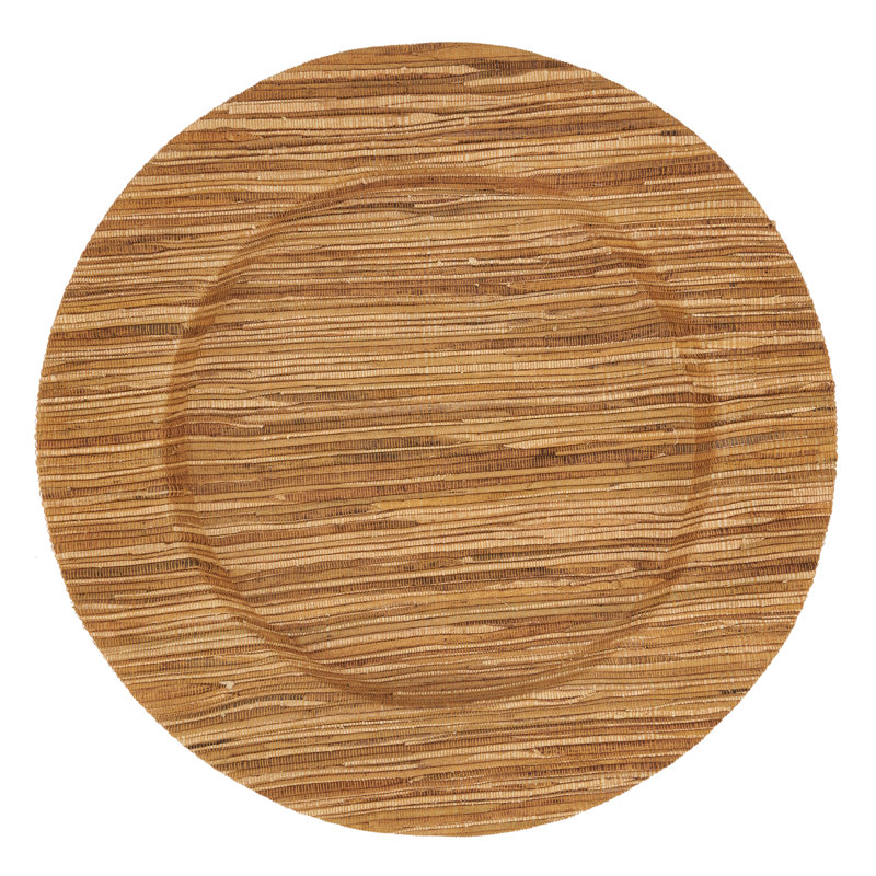 Natural Water Hyacinth Round Charger Plates Set of 4