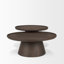 Tables basses gigognes en bois foncé foncé