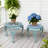 Metal Plant Stand Set of 2  for Indoor & Outdoor, Ceramic Top Round Flower Holder for Patio Living Room Garden 