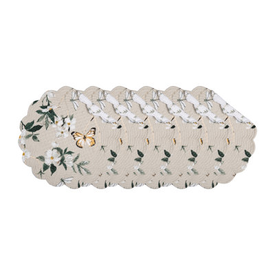 Ensemble de 6 napperons en coton 17 po Dogwood Meadows