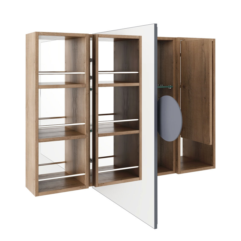 Bathroom Mirror Cabinet with Storage Combination