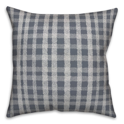 Plaid Outdoor Reversible Throw Pillow