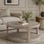 Grande table basse ronde à 2 niveaux 40 pouces avec roues-132100930-132100933