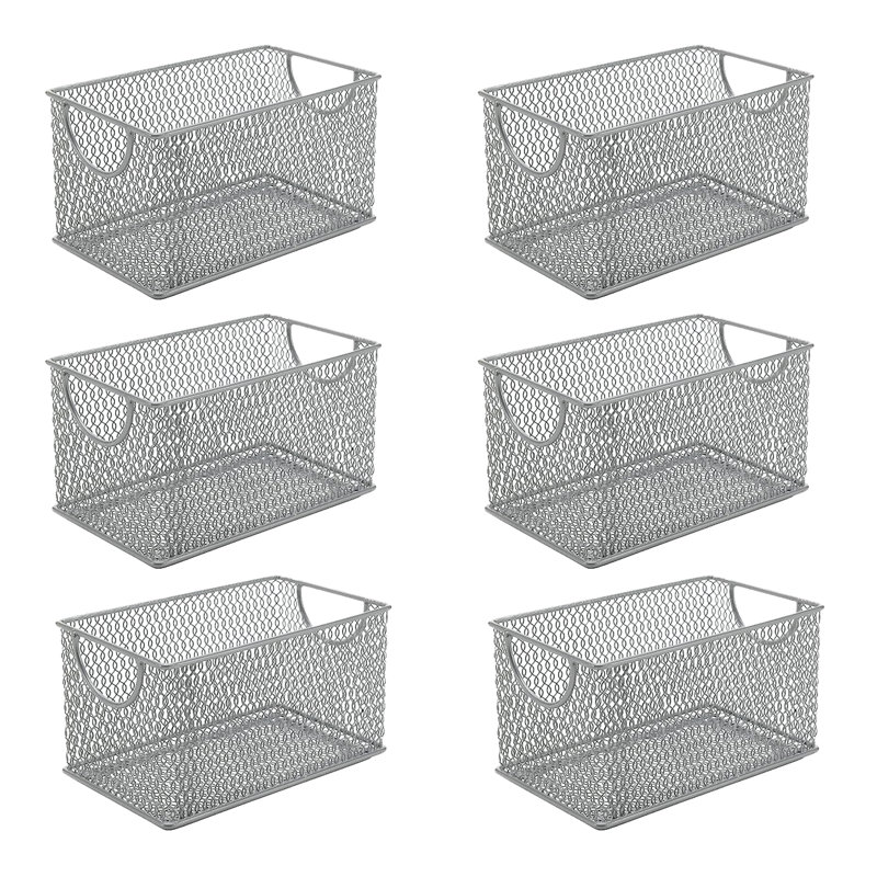 Boîte de rangement en métal pour DVD, H 6,5 po x l 5,5 po x P 10,75 po, 6