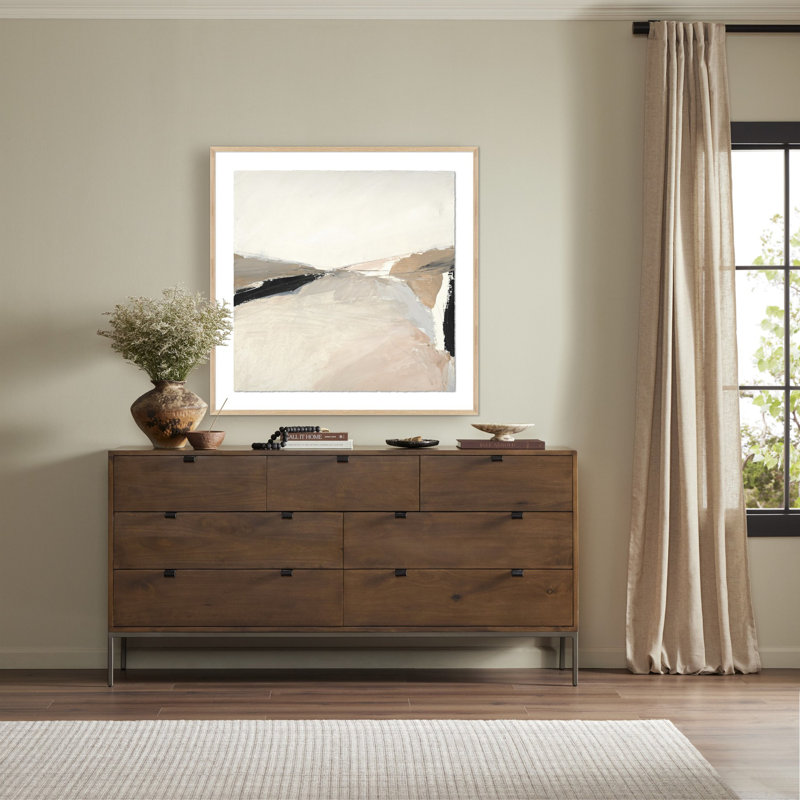 Desert No. 2 Painting by Melanie Biehle, White Oak Paper Single Picture Framed, 40" H x 40" W