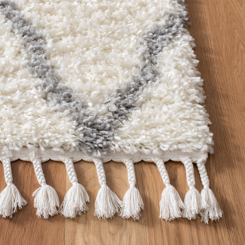 Christelle Geometric Hand Woven Area Rug, Rectangle 183 x 274 cm