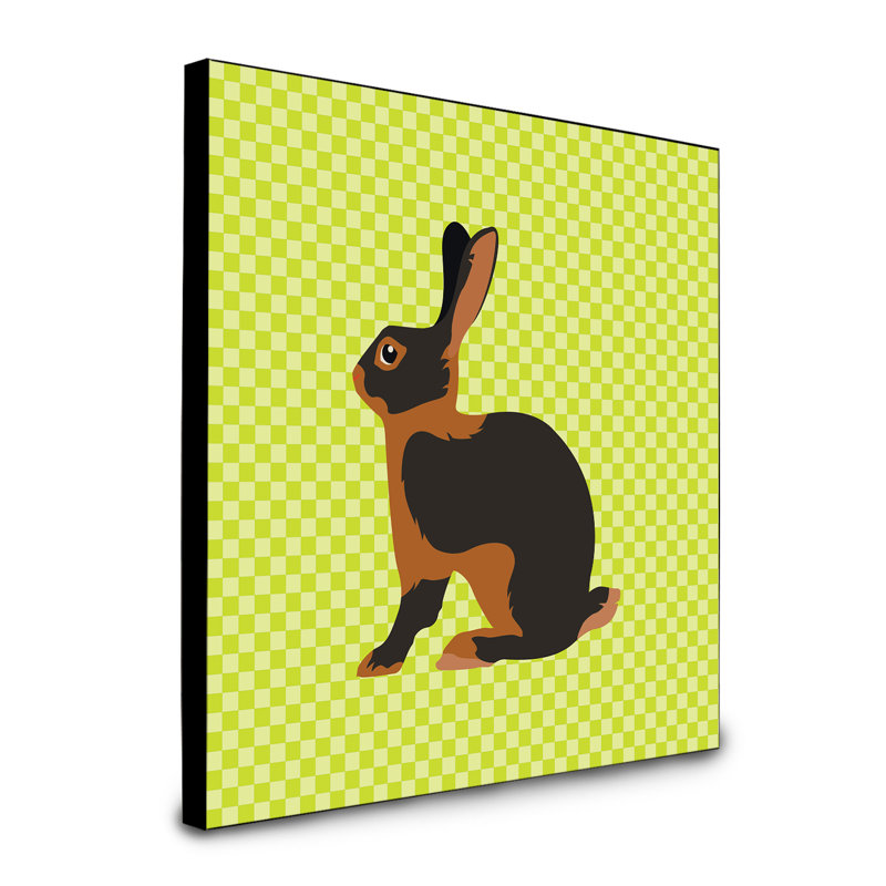 Panneau mural d’art de lapin Doumet, Vert