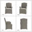Chaise de salle à manger avec roulettes à capuchon 26 po Gatlinburg-98271011