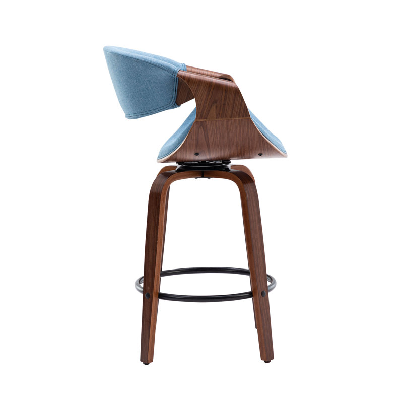 63cm Swivel Bar Stool, Blue