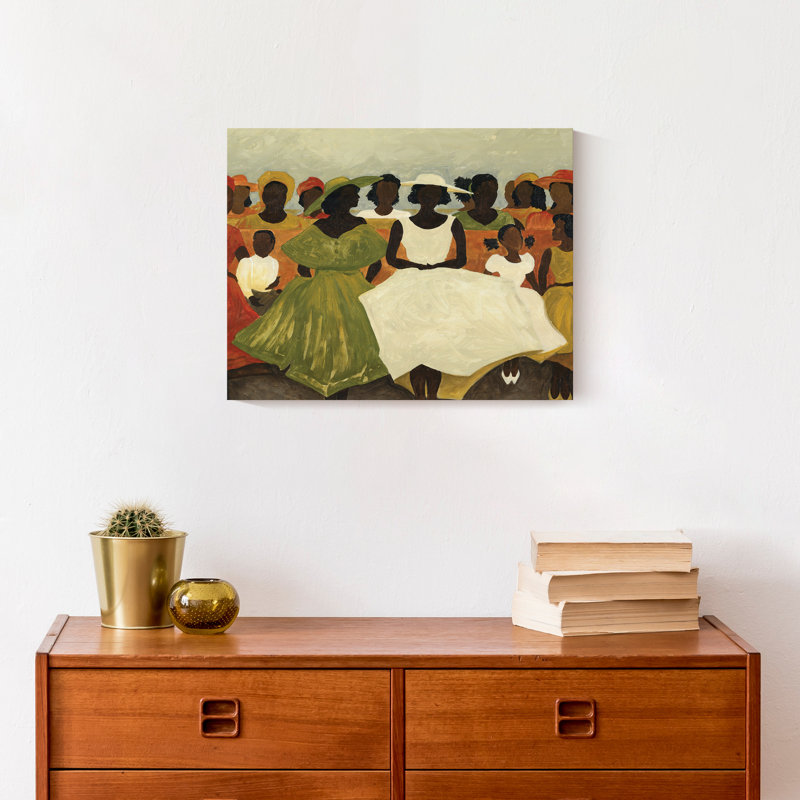 «Women In Pews» sur toile, H 11 po x l 14 po x P 1,25 po
