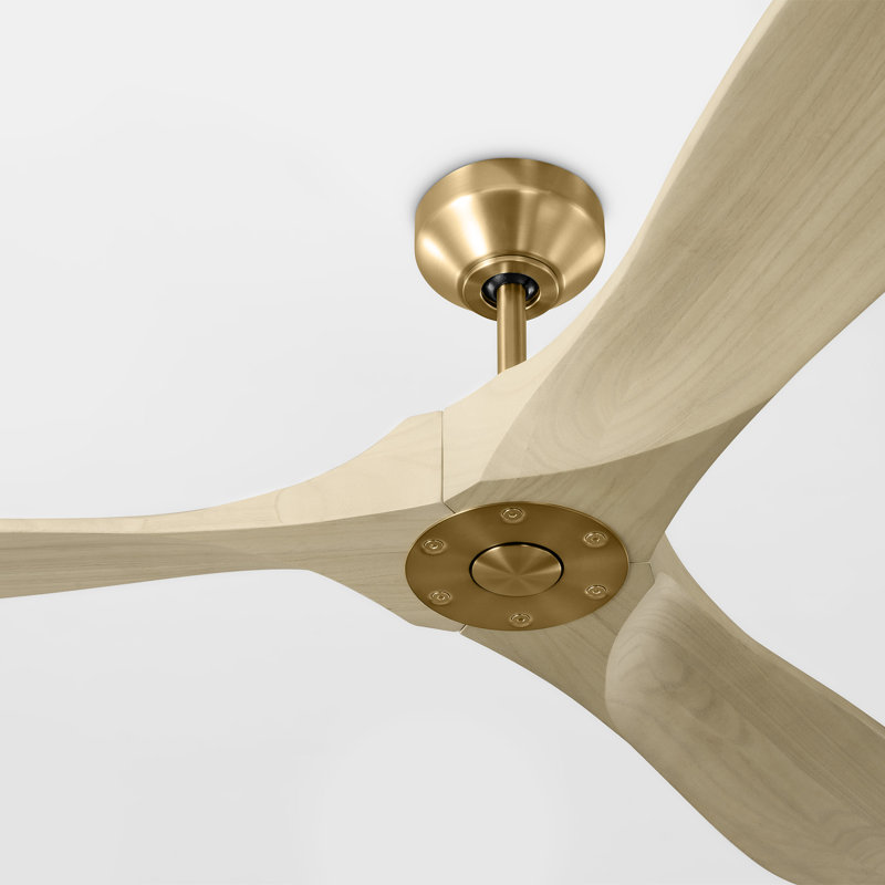 Ventilateur Maverick Smart 52 en laiton bruni avec pales délavées