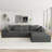 Berangaria Boneless 108.01'' Chenille Modular Sofa-663226890-640194767