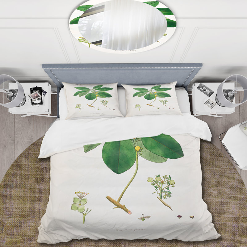 Vintage Botanicals V - Ensemble de housse de couette Farmhouse - Microfibre de polyester