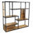 48" Wide 5-Tier Industrial Wall Bookshelf Solid Mango Wood