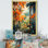 «Zerangue Orange Palm Trees Mosaic II», reproduction sur toile