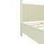Grand lit plateforme à baldaquin en bois avec lattes de soutien, beige-130145170-130145168