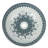 16" Round Artistic Ceramic Vessel Sink – Glossy Above-Counter Basin with Hand-Inspired Printed Pattern